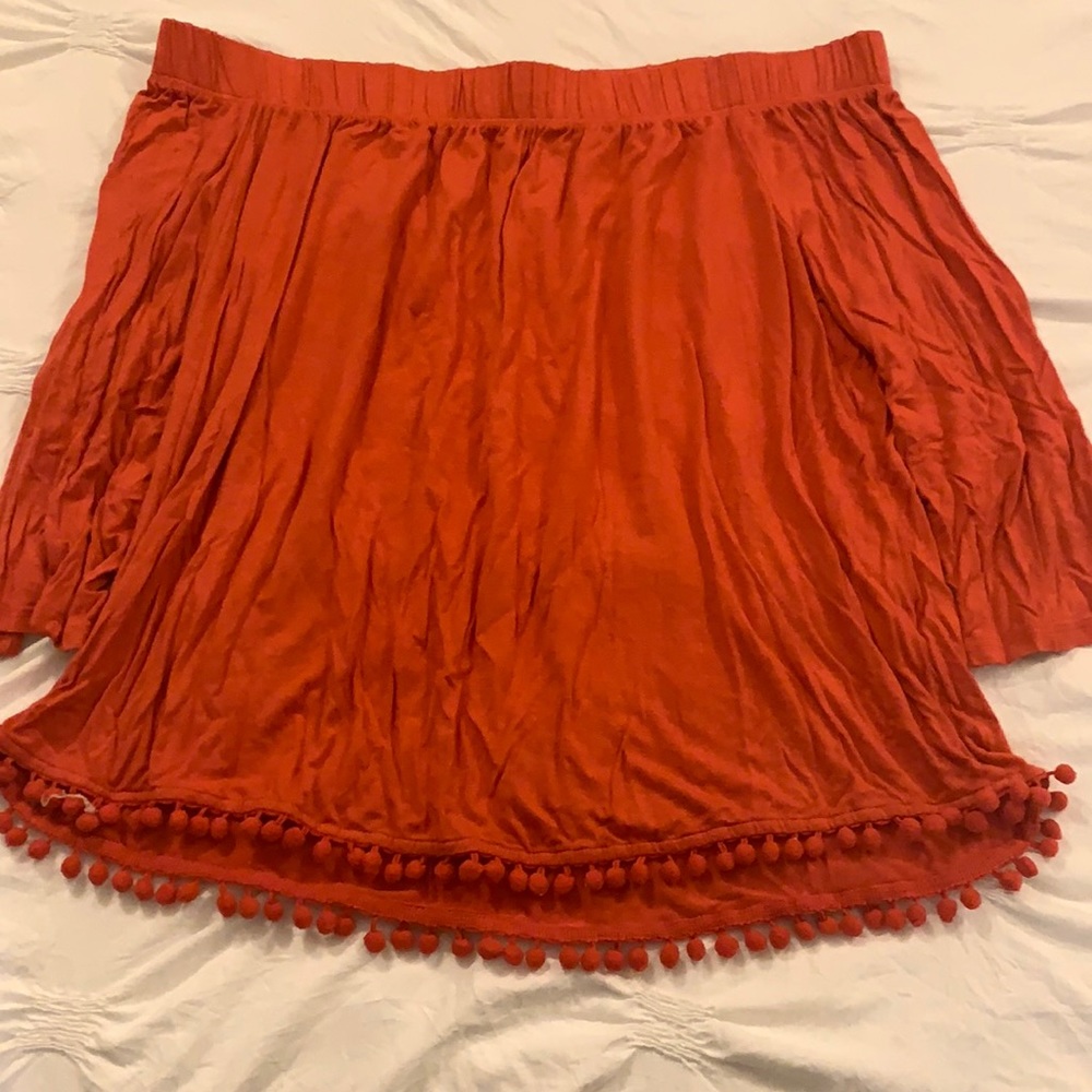 Kim & Cami Orange Pom Pom Top🧡